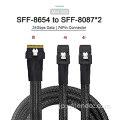 SFF-8654からSFF-8087サーバーハードディスクケーブル12Gbps